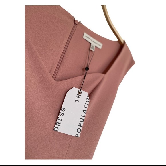 NWT Dress Population Elle Dress Blush - Picture 9 of 11